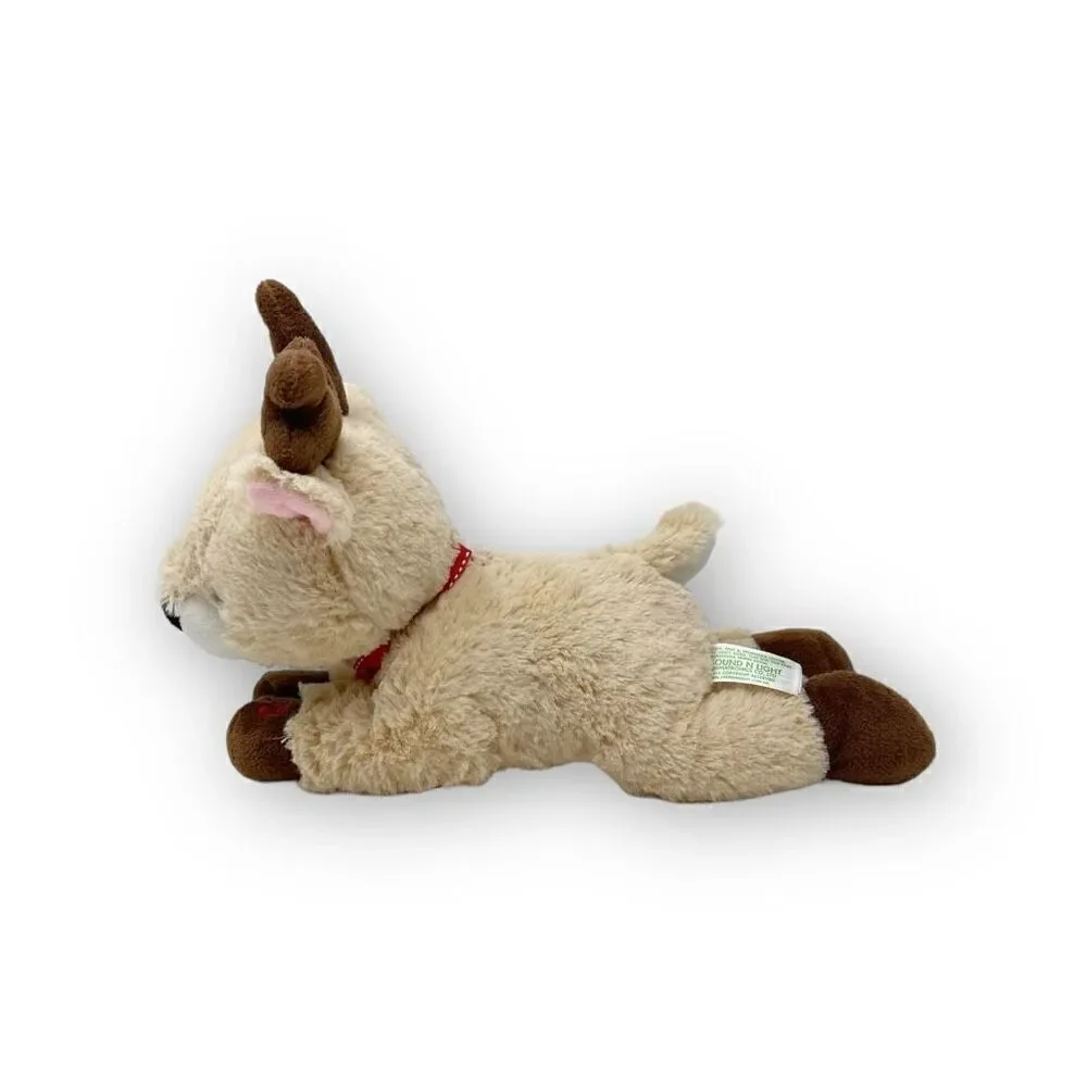 Holiday Lane Animated Plush Reindeer Antlers Head Tail Sings Jingle Bell Rock